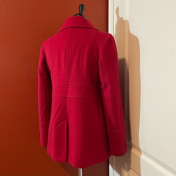 Fleurette x Loro Piana Women’s Timeless 100%‎ Wool Red Double Breasted Pea Coat - Picture 9 of 9